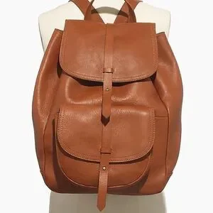Madewell The Transport Rucksack English Saddle Brown Leather Large Backpack Madewell The Transport Rucksack English Saddle Brown Leather  main image 3